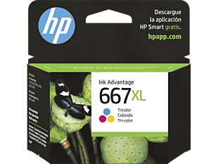 Cartucho de Tinta HP 667XL Tricolor + 667XL Negro Original (3YM80AL-1)