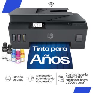 Impresora Multifuncional HP Smart Tank 530 Tinta Continua, Color, Wi-Fi, Smart App, ADF Alimentador Automático (4SB24A)
