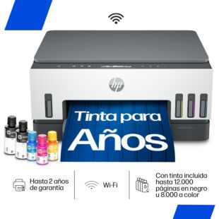 Impresora Multifuncional HP Smart Tank 720 Tinta Continua, Color, Wi-Fi, Smart App, Dúplex (6UU46A)