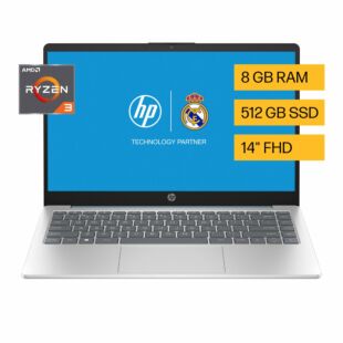 Notebook HP 14-em0004la, Windows 11 Home Single Language, 14"", AMD Ryzen™ 3, 8GB RAM, 512GB Unidad de estado sólido, FHD