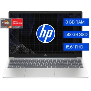 Notebook HP 15-fc0235la, AMD Ryzen 3, 8 GB RAM, 512 GB SSD, 15.6" FHD, Windows 11 Home