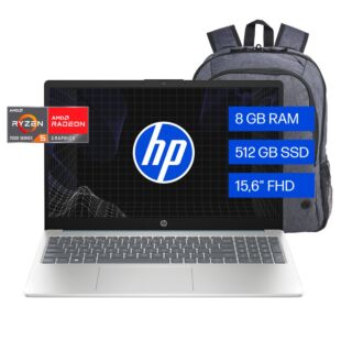 Notebook HP 15-fc0251la, AMD Ryzen 5, 8 GB RAM, 512 GB SSD, 15.6" FHD, Windows 11 Home