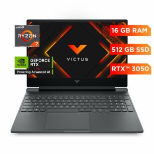 Notebook Gaming Victus 15-fb3026la, AMD Ryzen 7, 16 GB RAM, NVIDIA GeForce RTX 3050, 512 GB SSD, 15.6"" FHD 144 Hz, Windows 11 Home