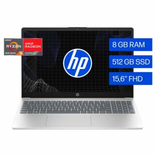 Notebook HP 15-fc0043la, AMD Ryzen 3, 8 GB RAM, 512 GB SSD, 15.6, FHD Windows 11 Home