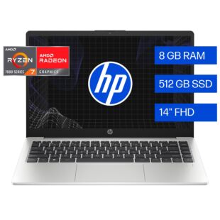Notebook Hp 245 G10, Amd Ryzen 7, 8 Gb Ram, 512 Gb Ssd, 14""