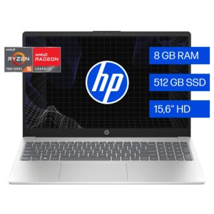 HP Notebook HP 15-fc0079la, AMD Ryzen 5, 8 GB RAM, 512 GB SSD, 15.6, HD Windows 11 Home