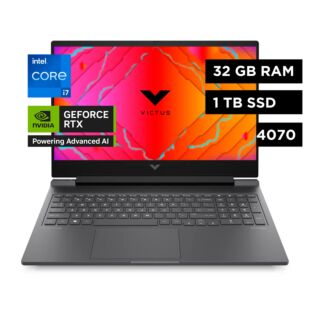 Notebook HP Gaming Victus 16-r1016la + Audífonos HyperX Cloud III + Mouse HyperX Pulsefire Haste 2 Negro - 16.1" - Plata mica, logotipo cromado negro (A14LYLA-1)