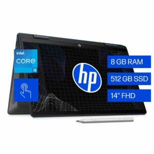 Notebook 2 en 1 HP Pavilion x360 14-ek1011la, Intel Core i5, 8 GB RAM, 512 GB SSD, 14, Pantalla táctil, FHD Windows 11 Home
