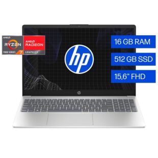 Notebook Hp 15-Fc0274La, Amd Ryzen 7, 16 Gb, 512 Gb Ssd,