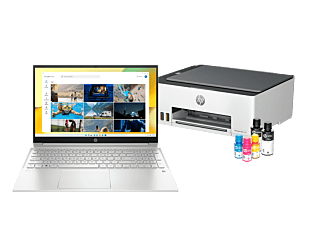 Notebook HP Pavilion 15-eg0522la + Impresora Multifuncional HP Smart Tank 580 - 15.6" - Aluminio de color plata natural (827G0LA-1)