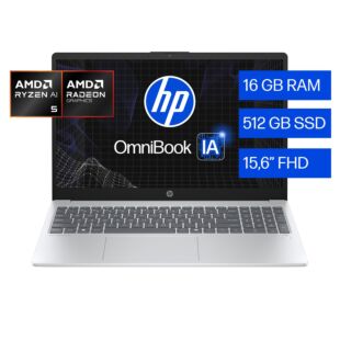 Notebook Hp Omnibook 3 Ai 15-Fn0053La, Amd Ryzen Ai 5, 16 Gb