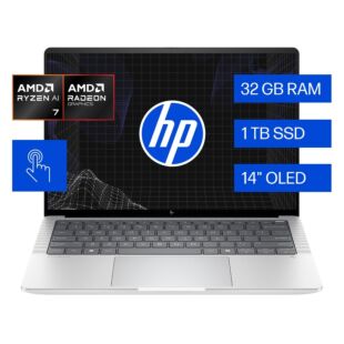 Notebook HP EliteBook X G1a, AMD Ryzen AI 7, 32 GB RAM, 1 TB SSD, 14" OLED Táctil, Windows 11 Pro - 14" -  (D66U4AT)