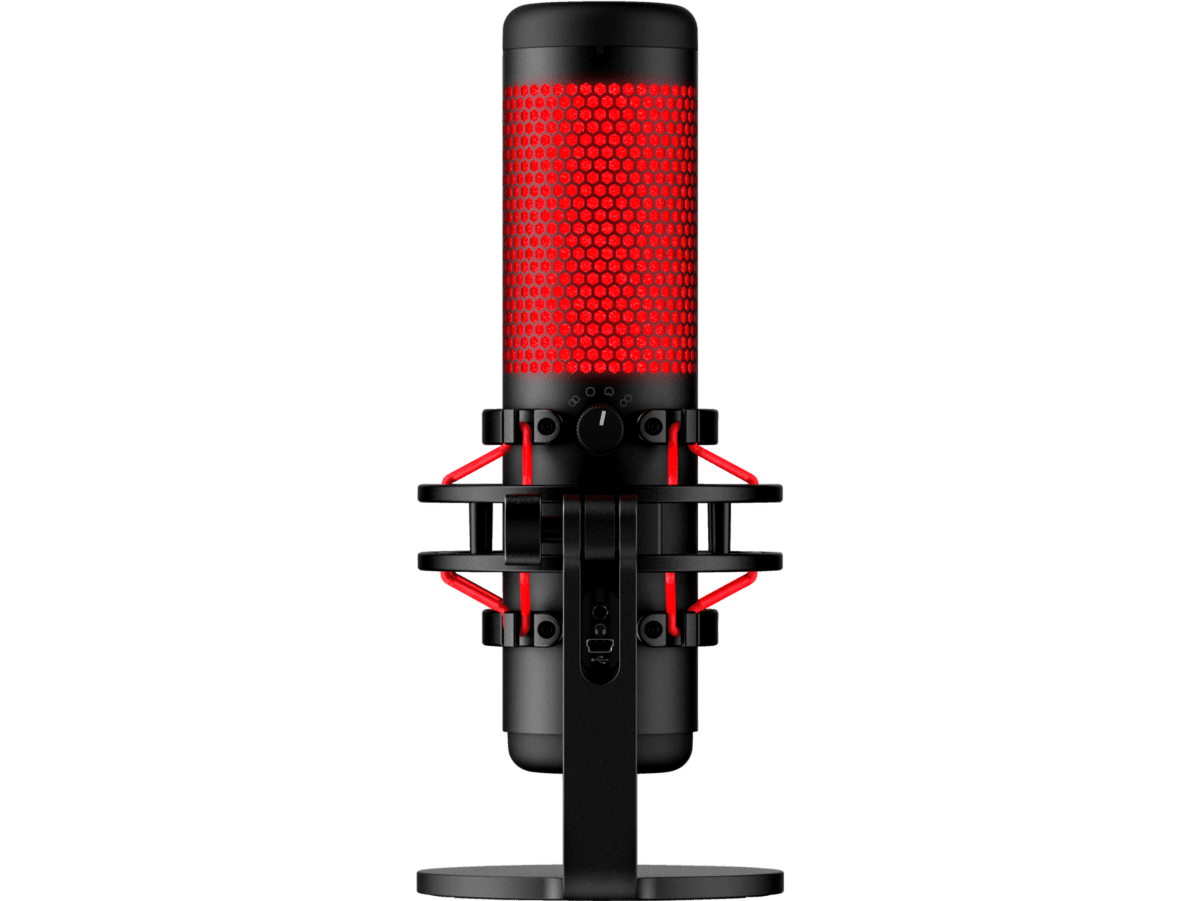 Micrófono HyperX Quadcast USB Negro y Rojo (4P5P6AA) - Tienda HP
