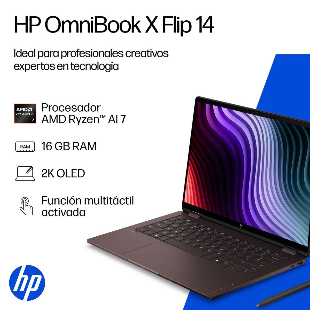 HP OmniBook X 14-kc0070la Ryzen AI 7 16GB 512GB, foto 10