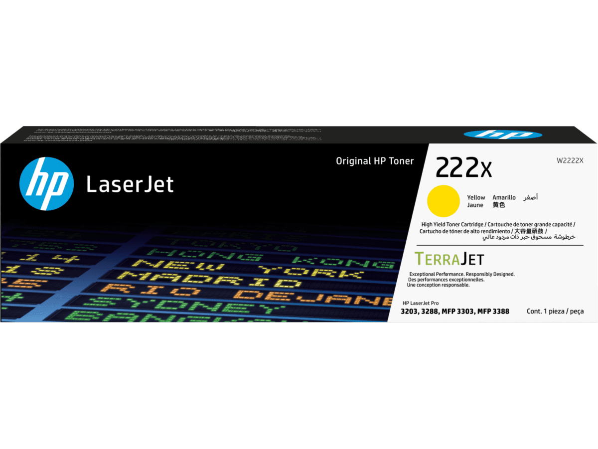 Toner HP 222X W2222X LJ M3303 Amarillo 2.500 pgs.