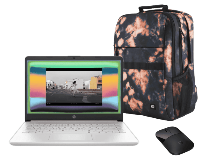 Notebook HP 14-dq2507la + Mouse HP Dual Z3700  + Mochila HP Campus XL - 14
