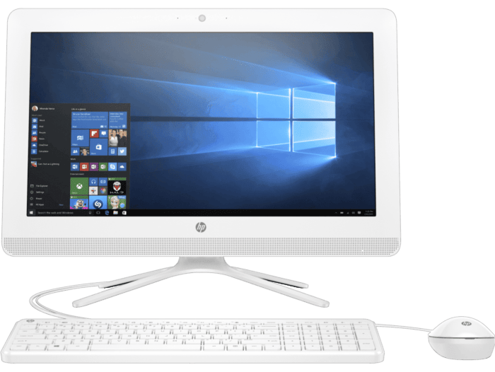 Todo-en-Uno HP 20-c403la - 19.5 - Blanco nieve (3UR25AA) - Center facing