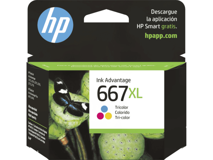 Cartucho de Tinta HP 667XL Tricolor + 667XL Negro Original (3YM80AL-1)