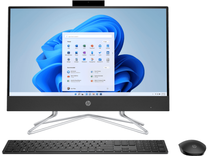 Todo-en-Uno HP 22-dd0502la - 21.5 - Negro (4B7H9LA) - Center facing