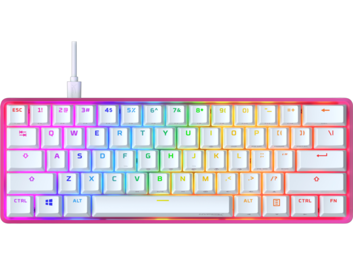 Teclado HyperX Alloy 60 Rosa (572Y6AA) - Center facing