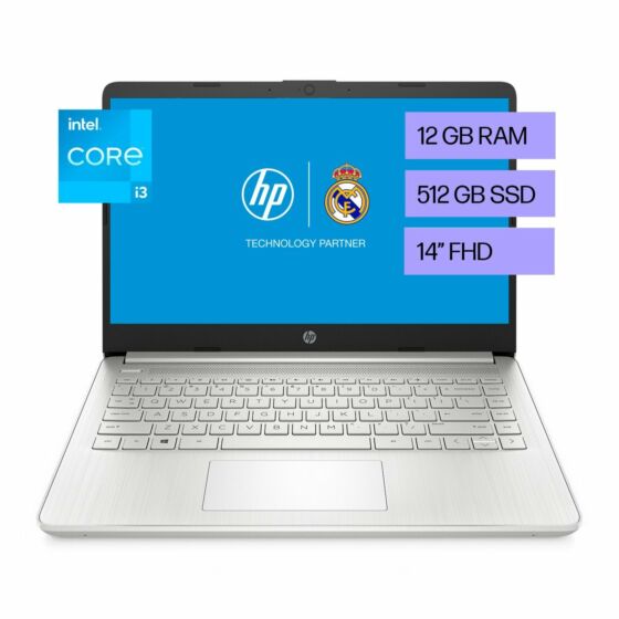 Notebook HP 14-dq5017la, Intel Core i3, 12 GB RAM, 512 GB Unidad de estado sólido, 14, FHD Windows 11 Home - 14