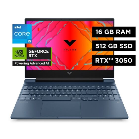 Notebook Gaming Victus 15-fa0022la, Intel Core i5, 16 GB RAM GPU NVIDIA® GeForce RTX™ 3050, 512 GB SSD, 15.6, FHD Windows 11 Home - 15.6