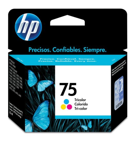 Cartucho de Tinta HP 75 Tricolor Original (CB337WL) - Center facing