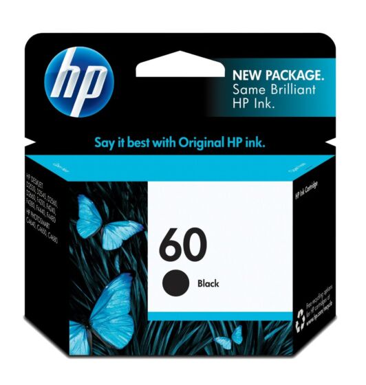 Cartucho de Tinta HP 60 Negro Original (CC640WL) - Center facing