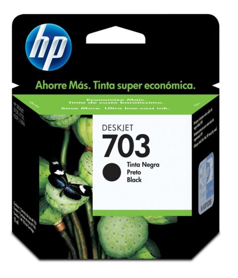 Cartucho de Tinta HP 703 Negro Original (CD887AL)