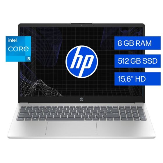 Notebook HP 15-fd0048la, Intel Core i5, 8 GB, 512 GB SSD, 15.6, HD Windows 11 Home - 15.6