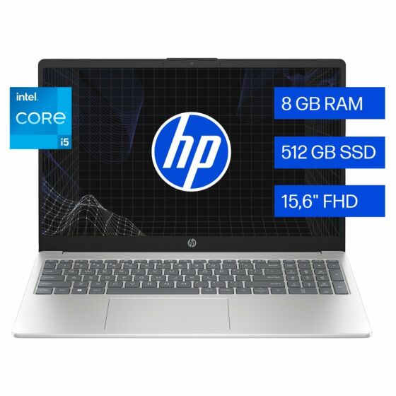 Notebook HP 15-fd0252la, Intel Core i5, 8 GB RAM, 512 GB SSD, 15.6, FHD Windows 11 Home - 15.6