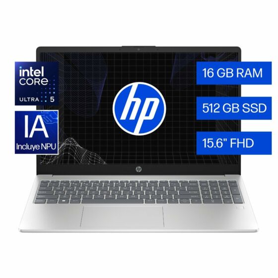 Notebook HP 15-fd1251la, Intel Core Ultra 5, 16 GB RAM, 512 GB SSD