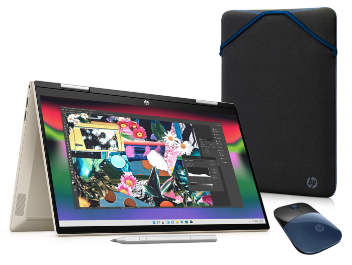 Notebook HP Pavilion x360 Convertible 14-dy0505la + Funda HP Negro/Azul 14