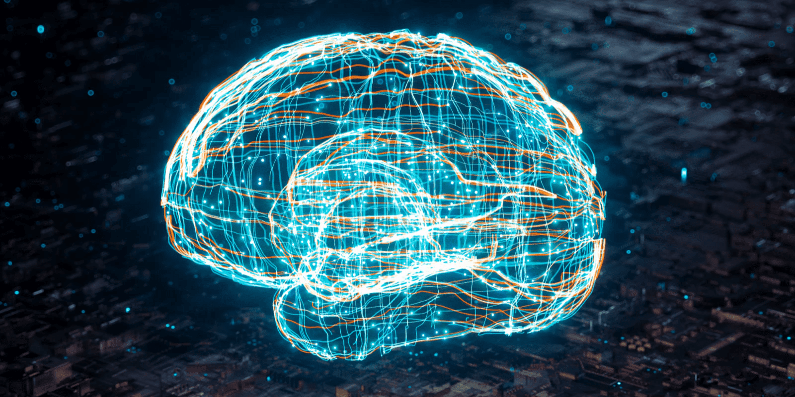 imagen abstracta de cerebro representando la agilidad de la AI para las empresas.