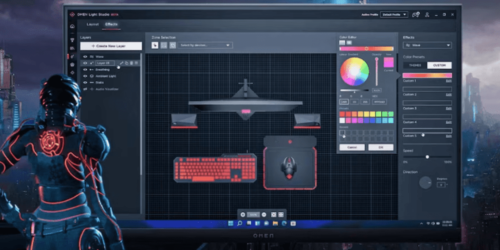 Interfa del OMEN Gaming Hub