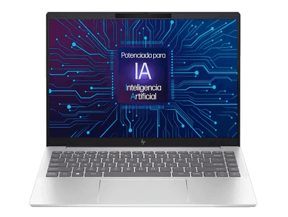 Notebook HP Spectre x360 2-in-1 14-eu0000la. Alt text: Notebook HP Spectre x360 con Intel Core Ultra para dise&ntilde;o gr&aacute;fico profesional